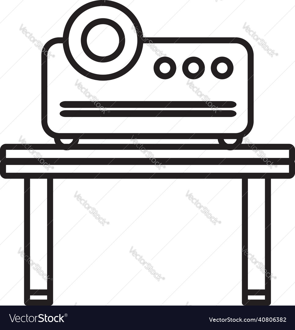 Projector device for presentation icon vector image Projector device for presentation icon