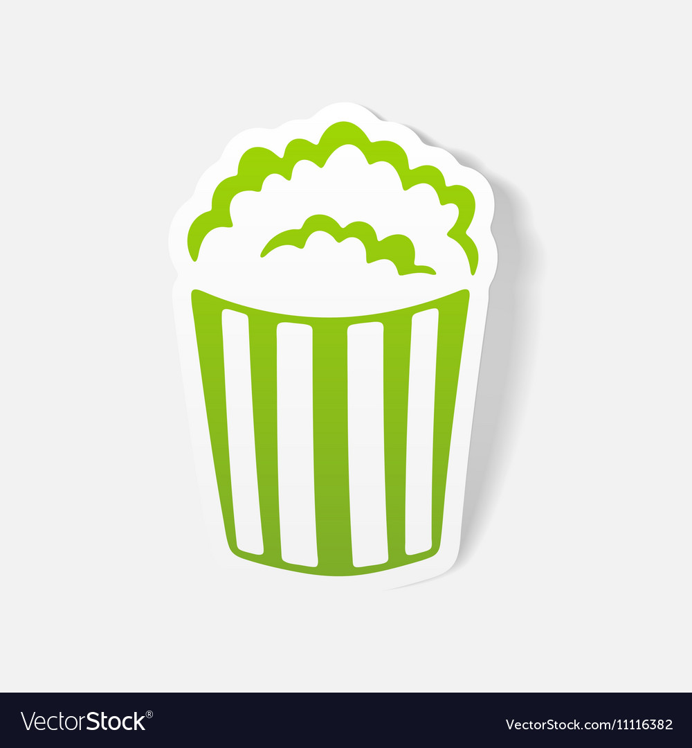 Realistic design element popcorn