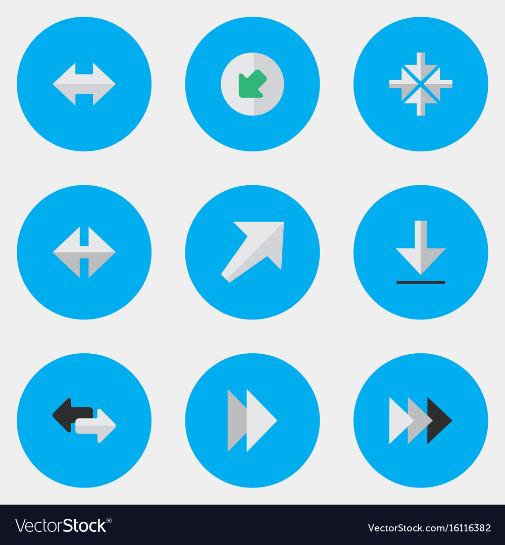 Set of simple cursor icons