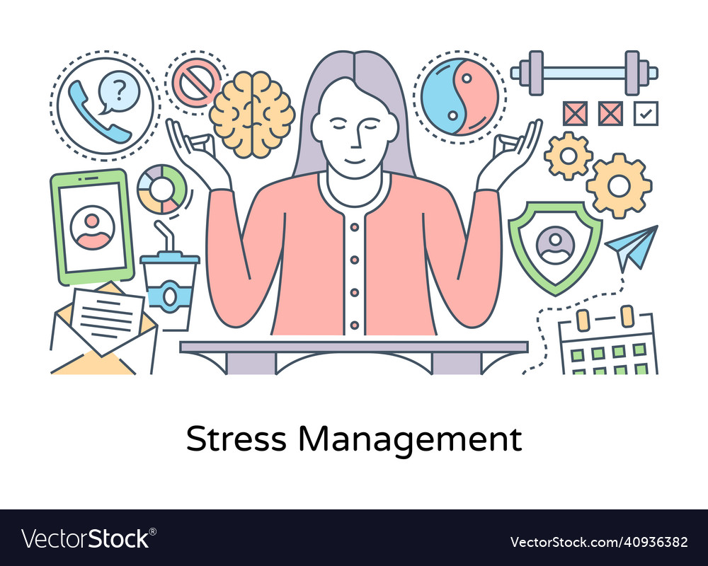 Stress management Royalty Free Vector Image - VectorStock