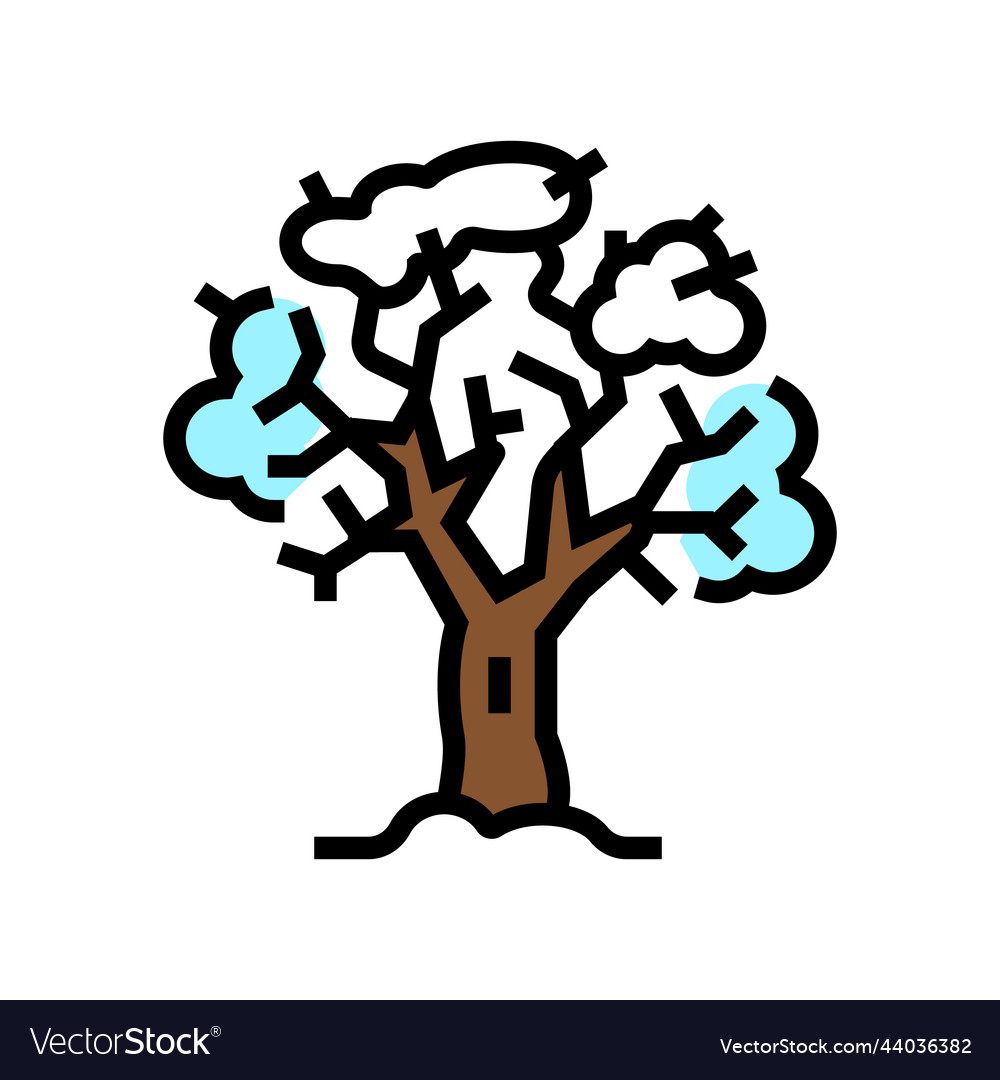 Tree winter color icon