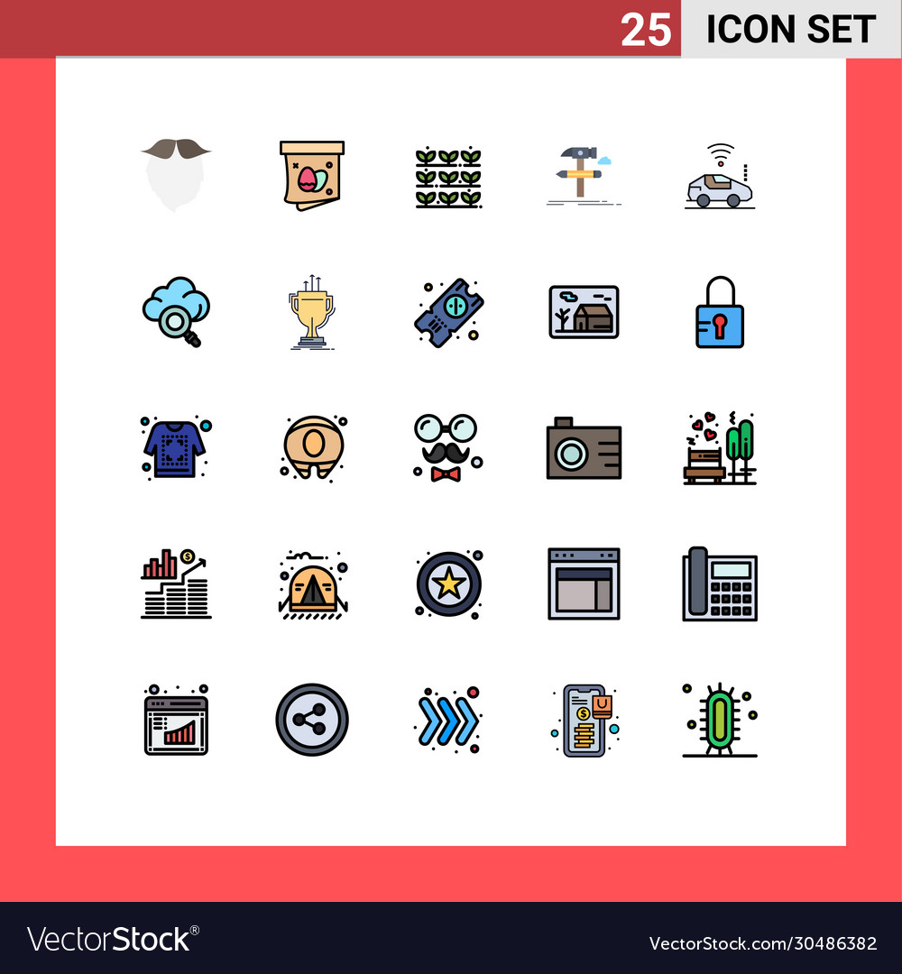 Universal icon symbols group 25 modern filled