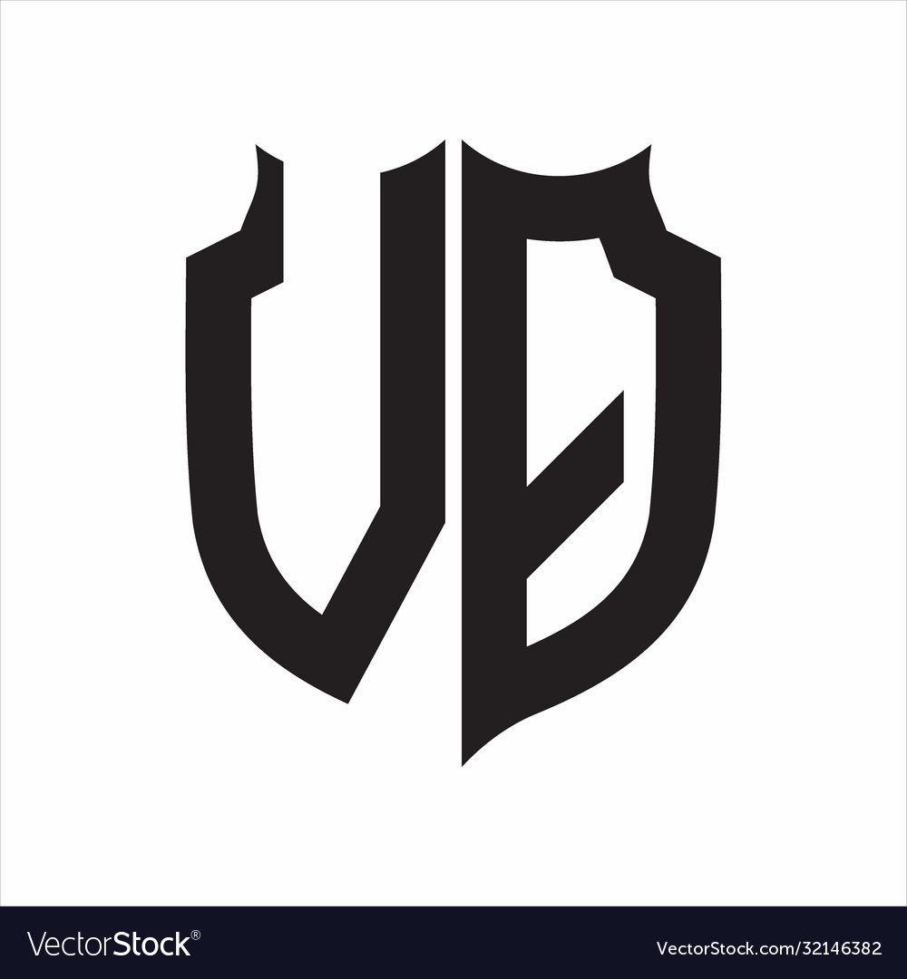 Vq logo shield style monogram design template vector image Vq logo shield style monogram design template