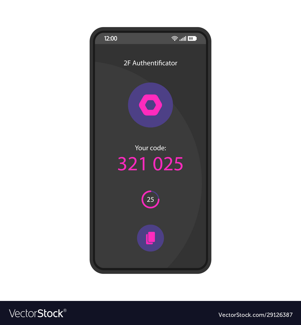 2f authenticator smartphone interface template