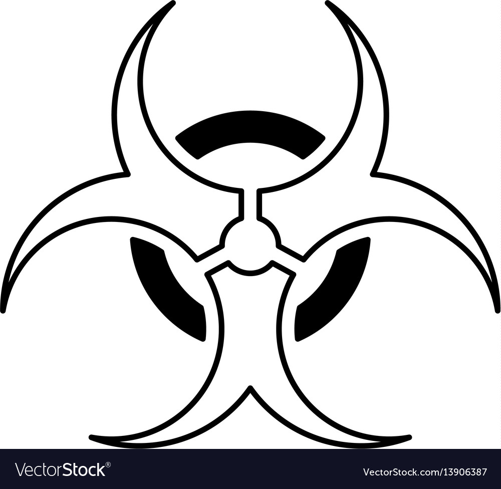 Biohazard sign isolated icon