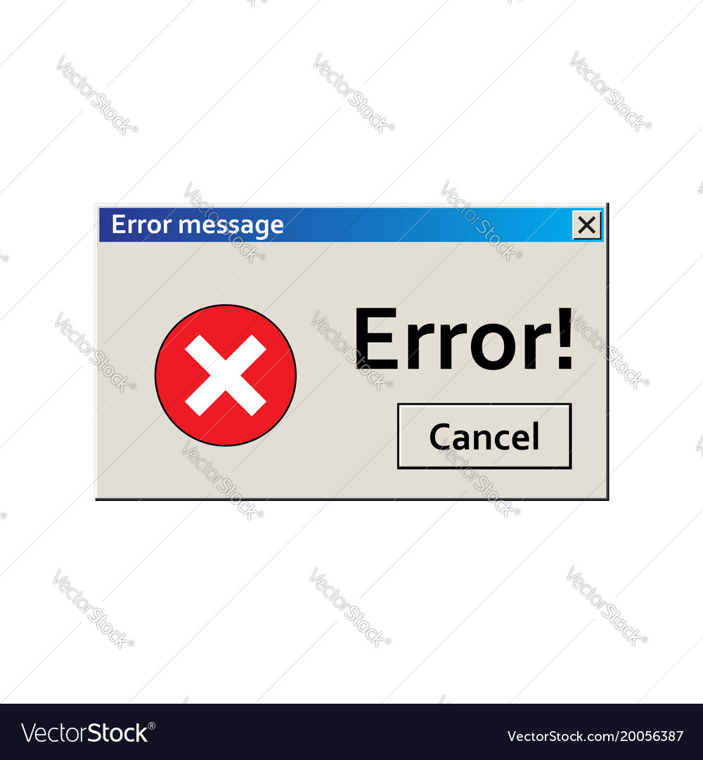 Computer Error Warning Message