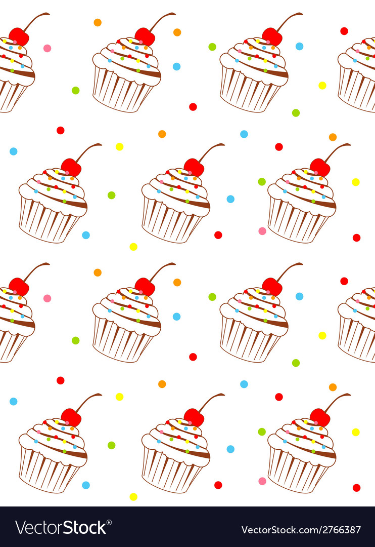 Cupcake background pattern
