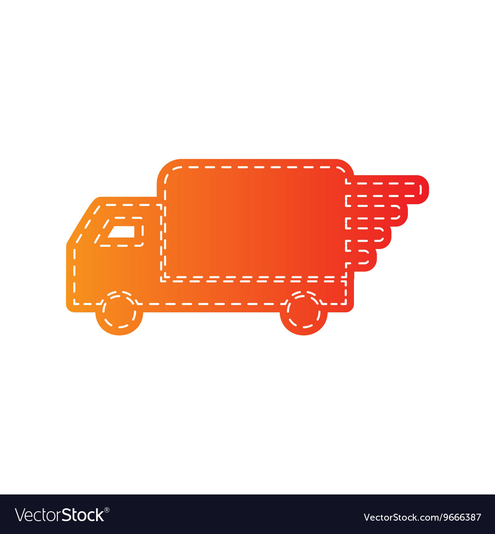 Delivery sign orange applique