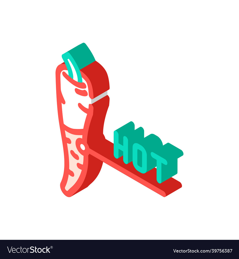 Hot spice pepper isometric icon