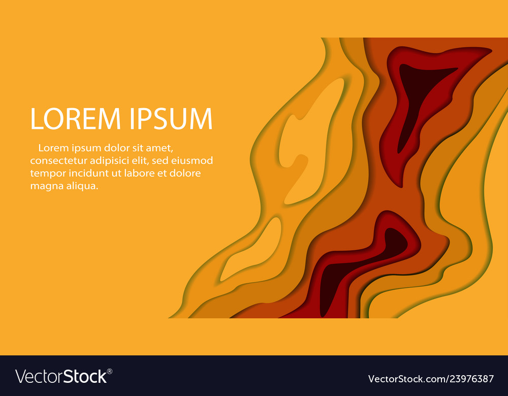 Papercut multi layers 3d color texture vector image Papercut multi layers 3d color texture