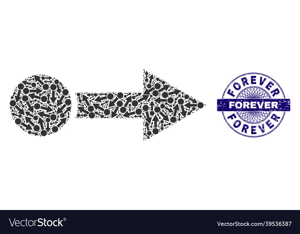 Pull right recursion mosaic of items vector image Pull right recursion mosaic of items