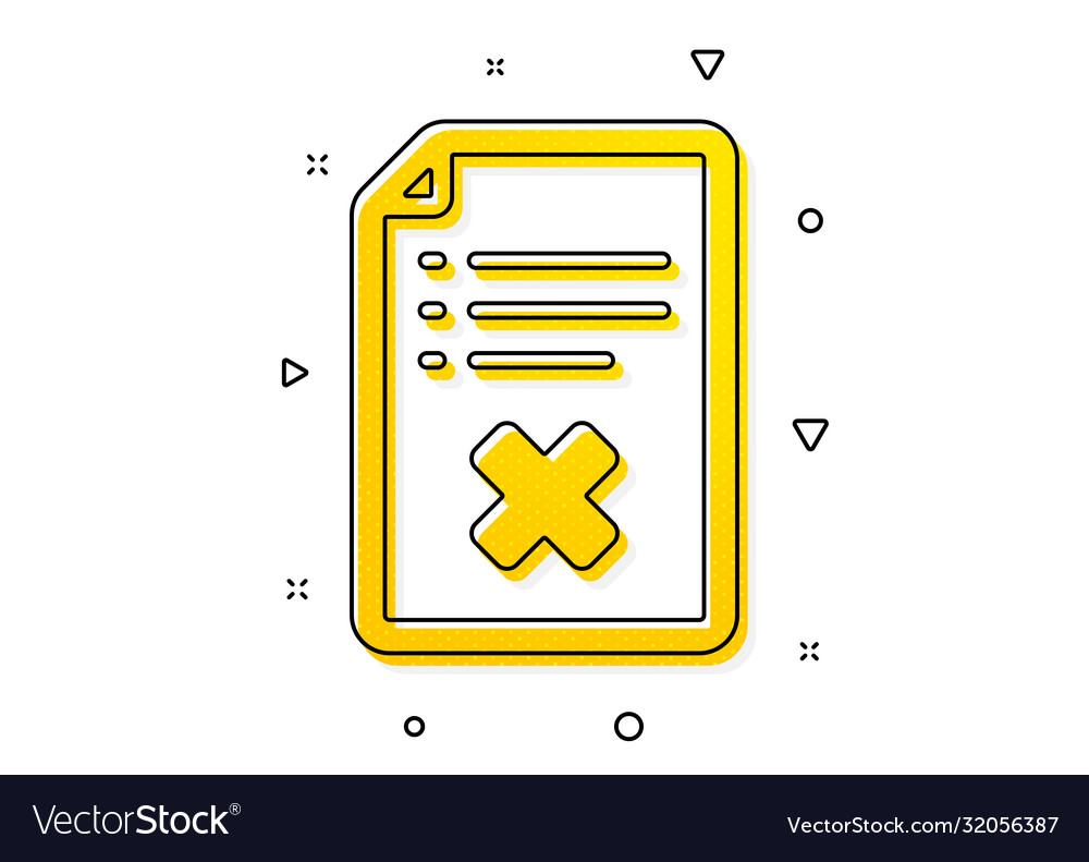 Reject file icon decline document sign