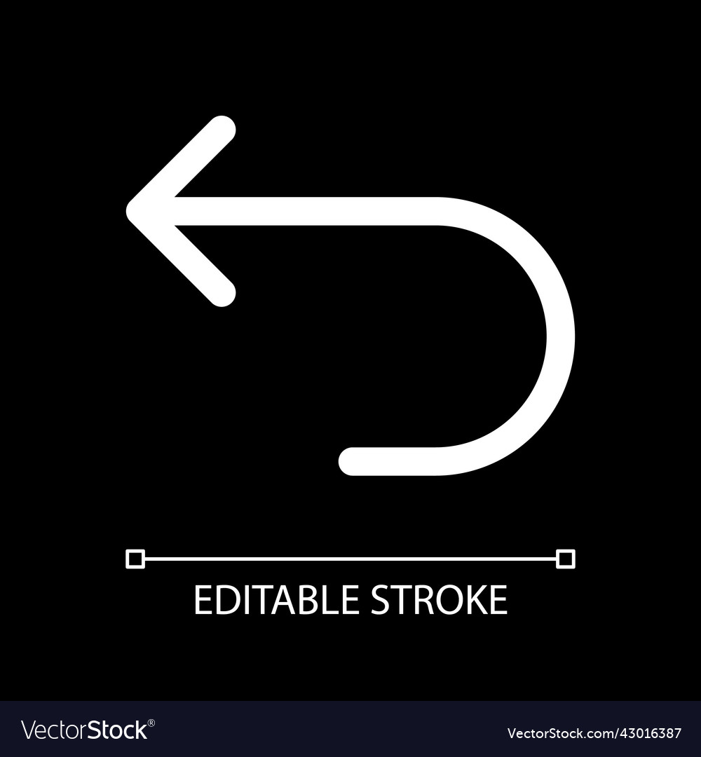 Return Arrow UI Icon - White