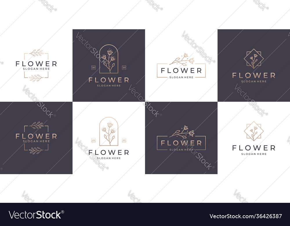 Set Kollektion elegant Blumen Luxus Schönheitssalon