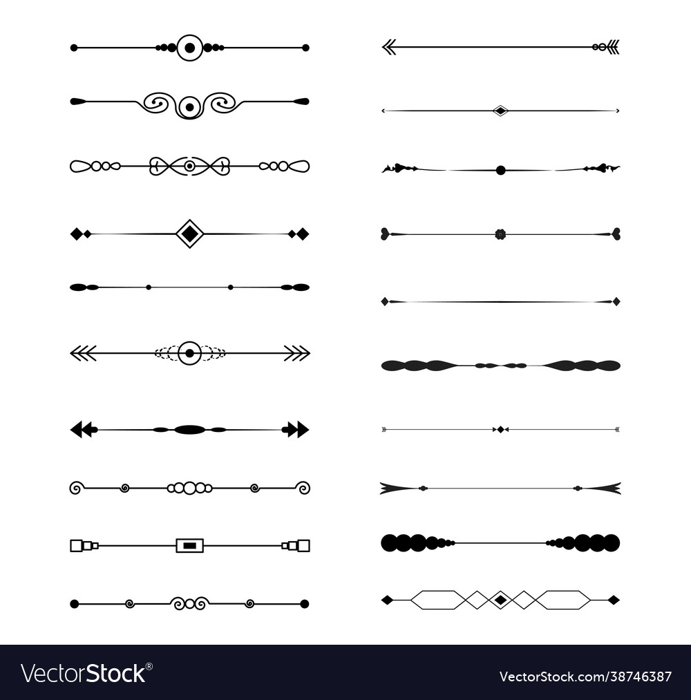 Seth selection various line ornaments elements