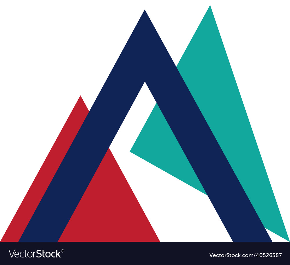 Triangle design element vector image Triangle design element