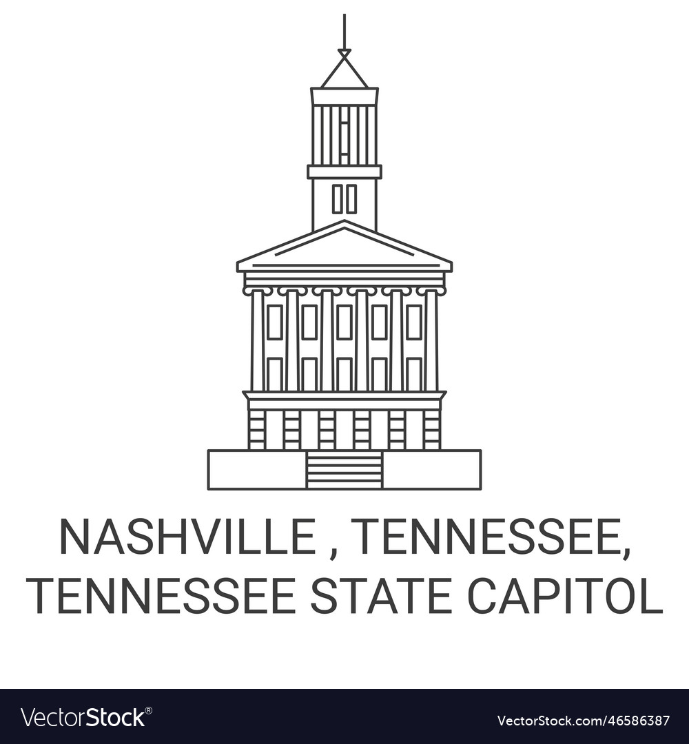 United states nashville tennessee Royalty Free Vector Image