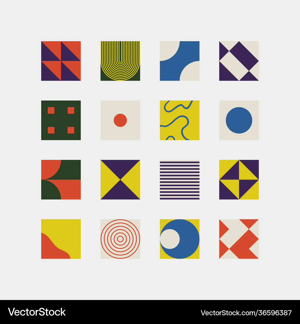 Universal shapes set for graphic design Royalty Free Vector