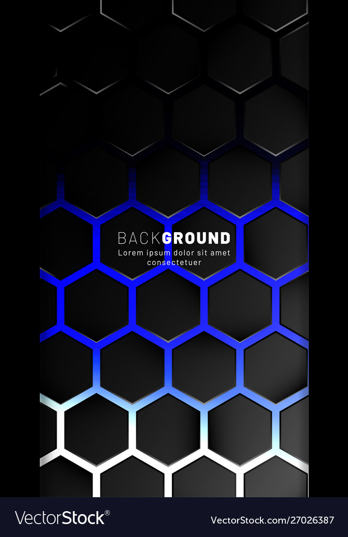 Vertical hexagon background gradient color light