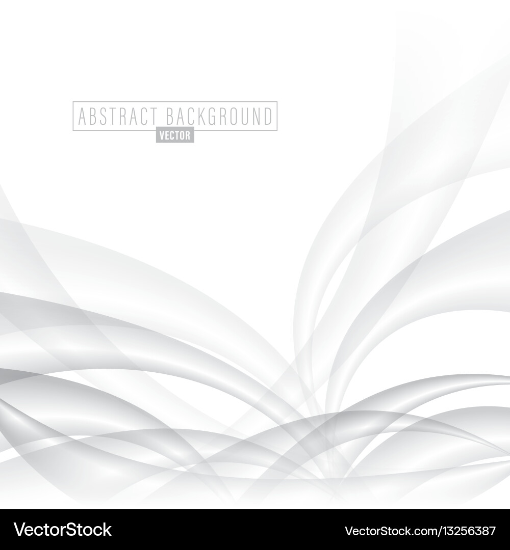 White abstract wave background Royalty Free Vector Image
