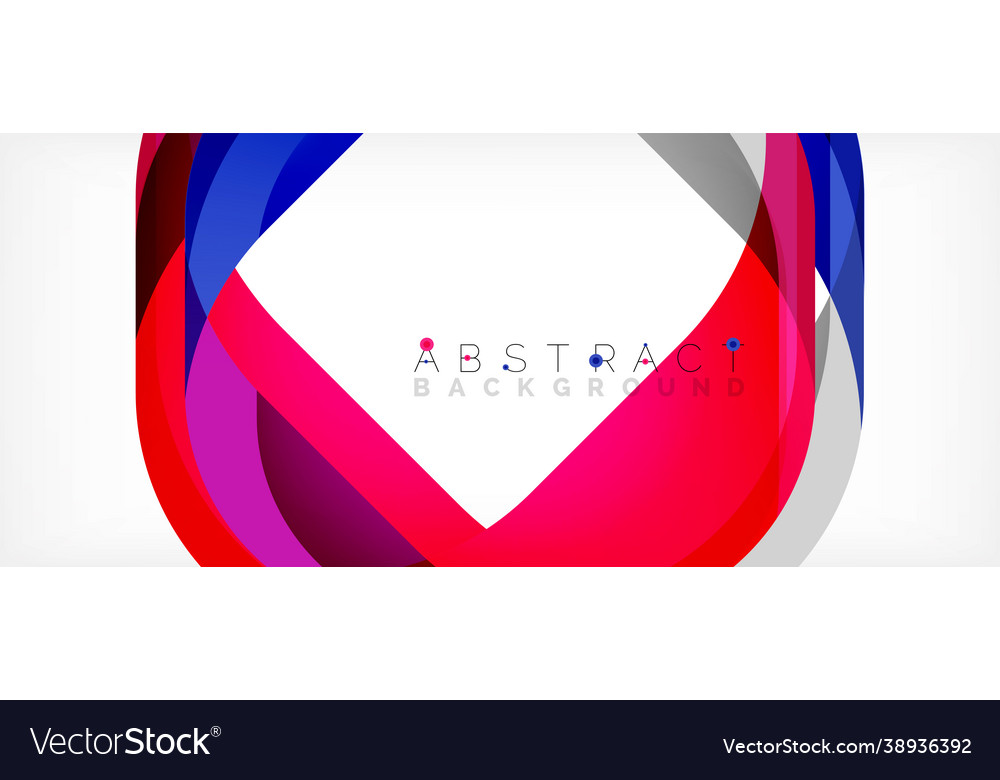 Abstract square shape with overlapping waves