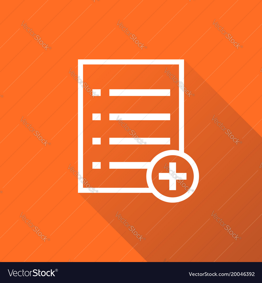 Add list document icon flat isolated documents