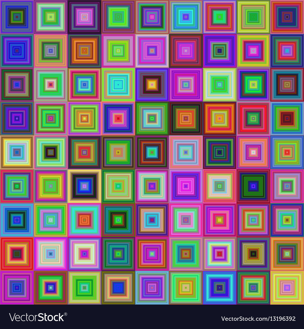 Colorful square tile mosaic background design Vector Image