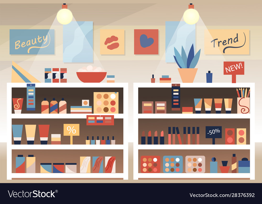 Cosmetic Store Shelf Display