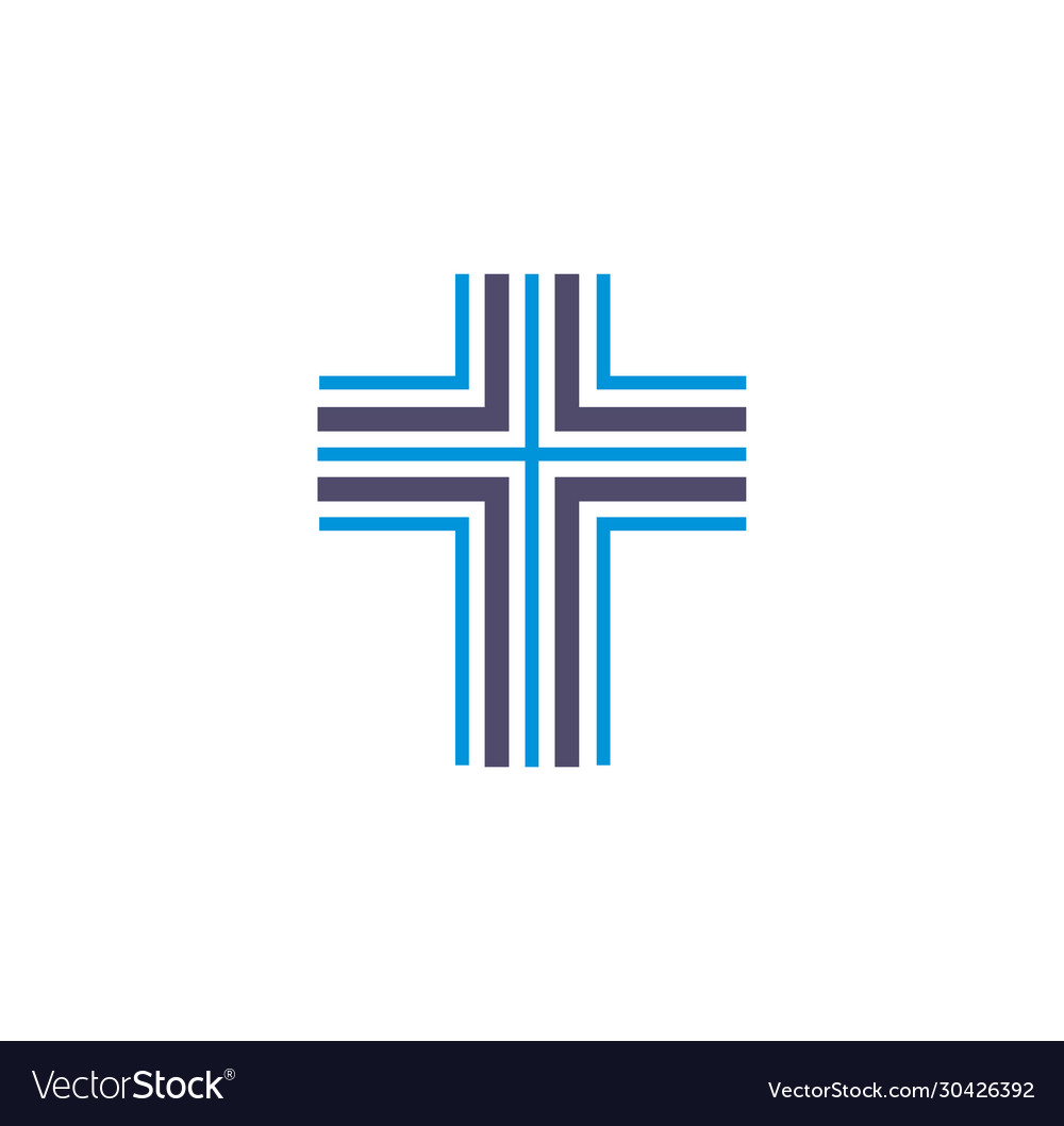 Cross icon on background for graphic and web Vector Image Cross icon on background for graphic and web