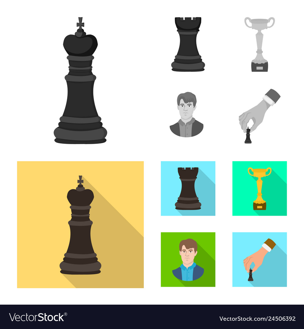 Design of checkmate and thin logo Royalty Free Vector Image