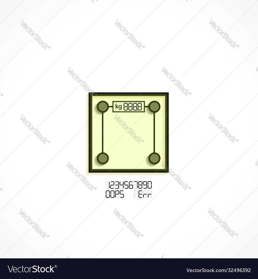 Digital scale linear icons vector image Digital scale linear icons