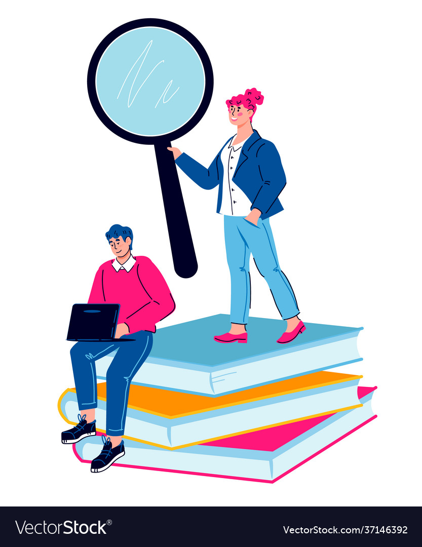 Explore and business concept data research Vector Image