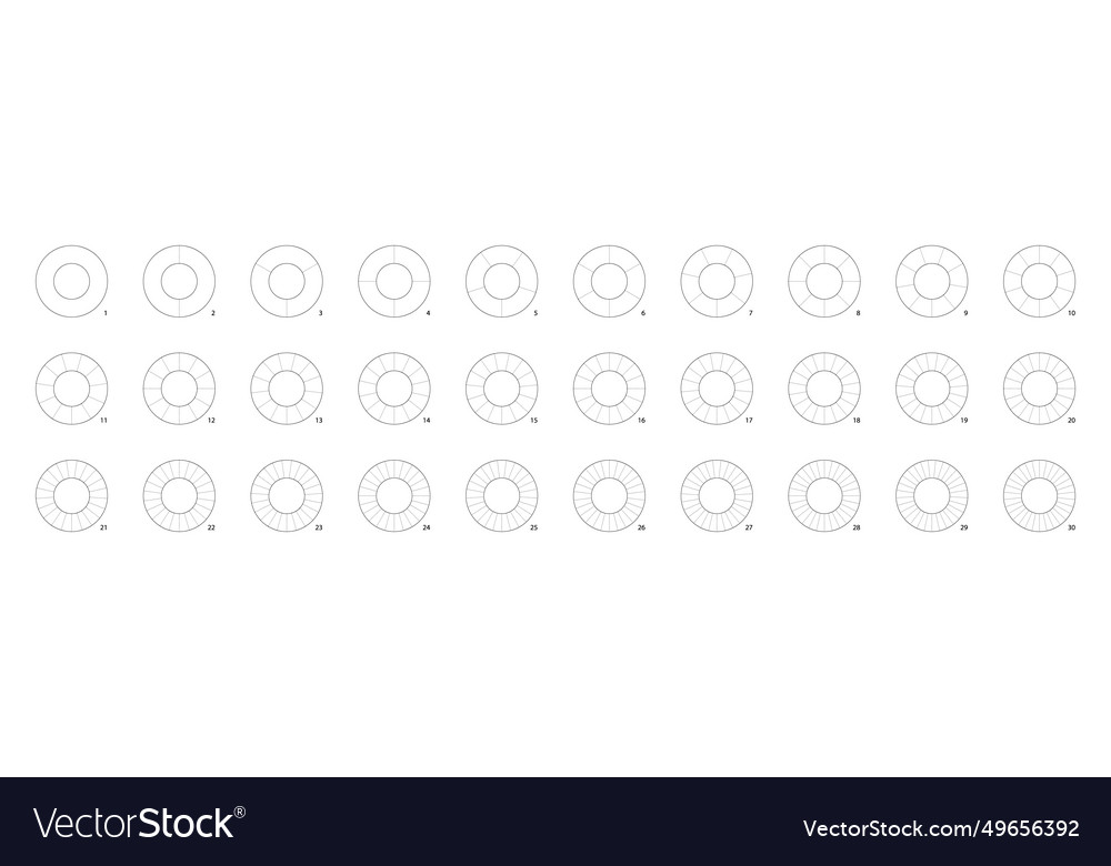 Line donut chart circle pie graph for analyzing