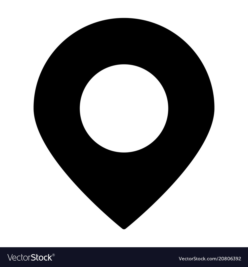 Location pointer icon simple minimal pictograph vector image Location pointer icon simple minimal pictograph