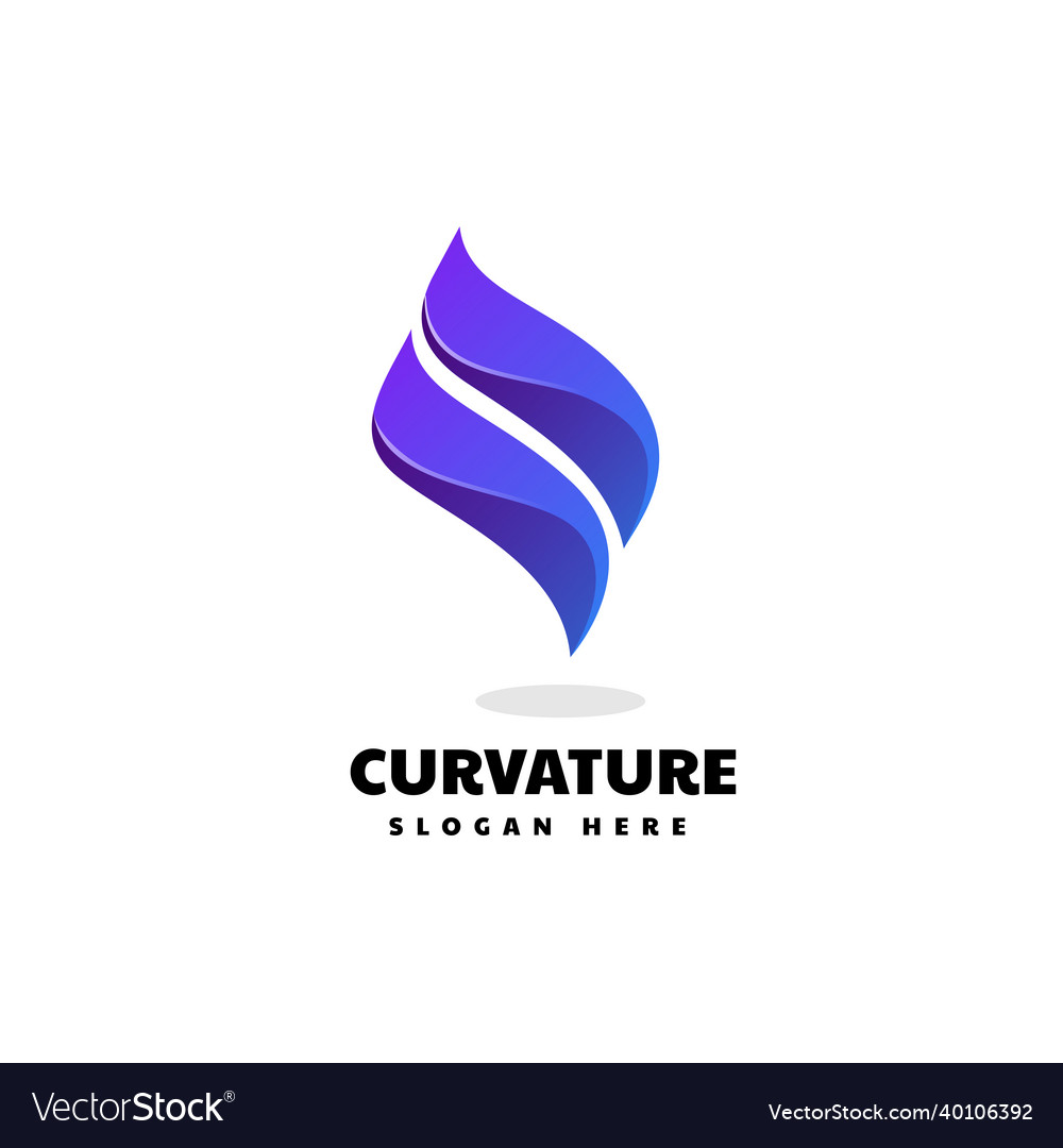 Logo curve gradient colorful style