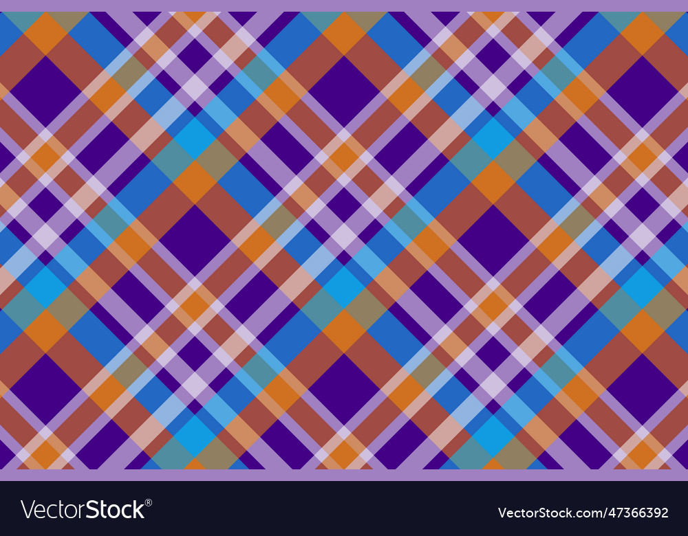 Seamless Tartan Plaid Pattern Background Textile Vector Image