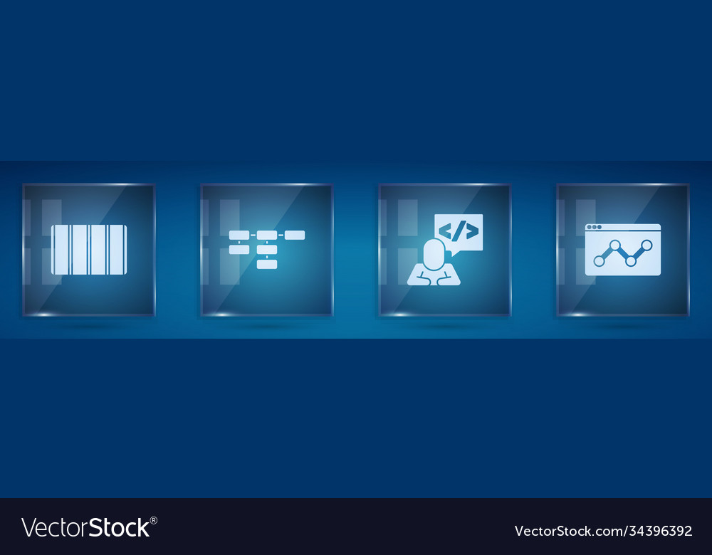 Set color palette guide site map front end vector image Set color palette guide site map front end