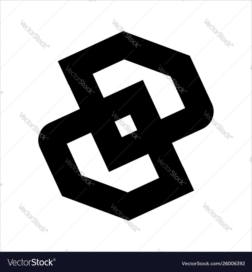 Simple dd oo initials diamond shape logo