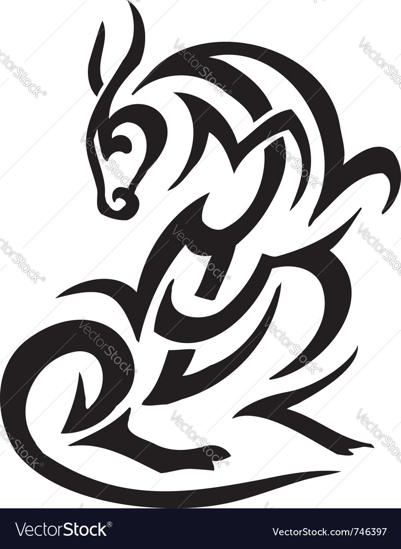 Animal in tribal style