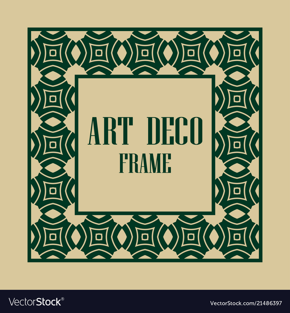 Art deco frame Royalty Free Vector Image - VectorStock