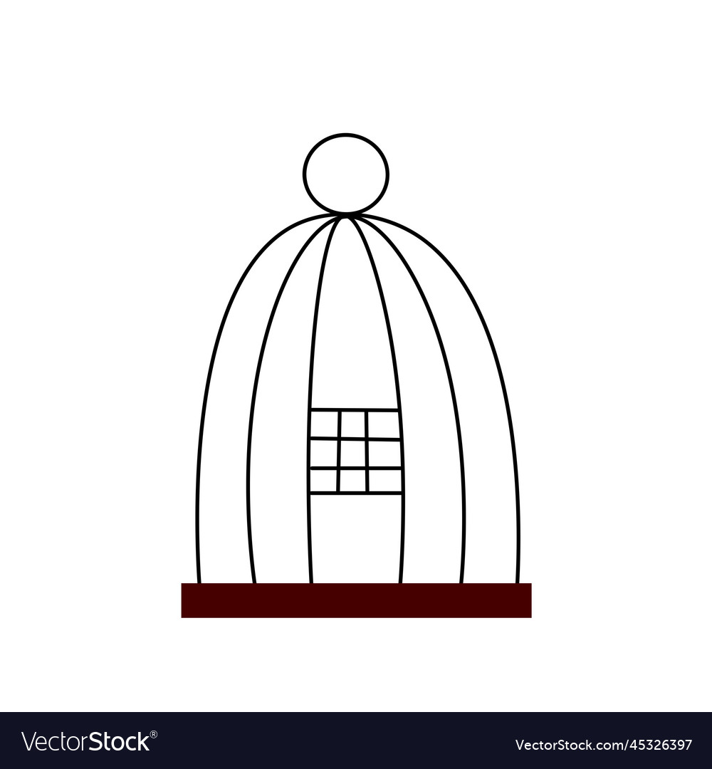 Bird cage with lock closed birdcage of lines