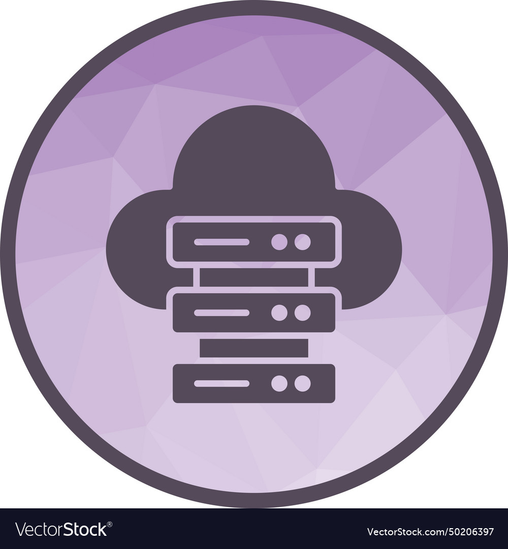 Cloud and server data icon image