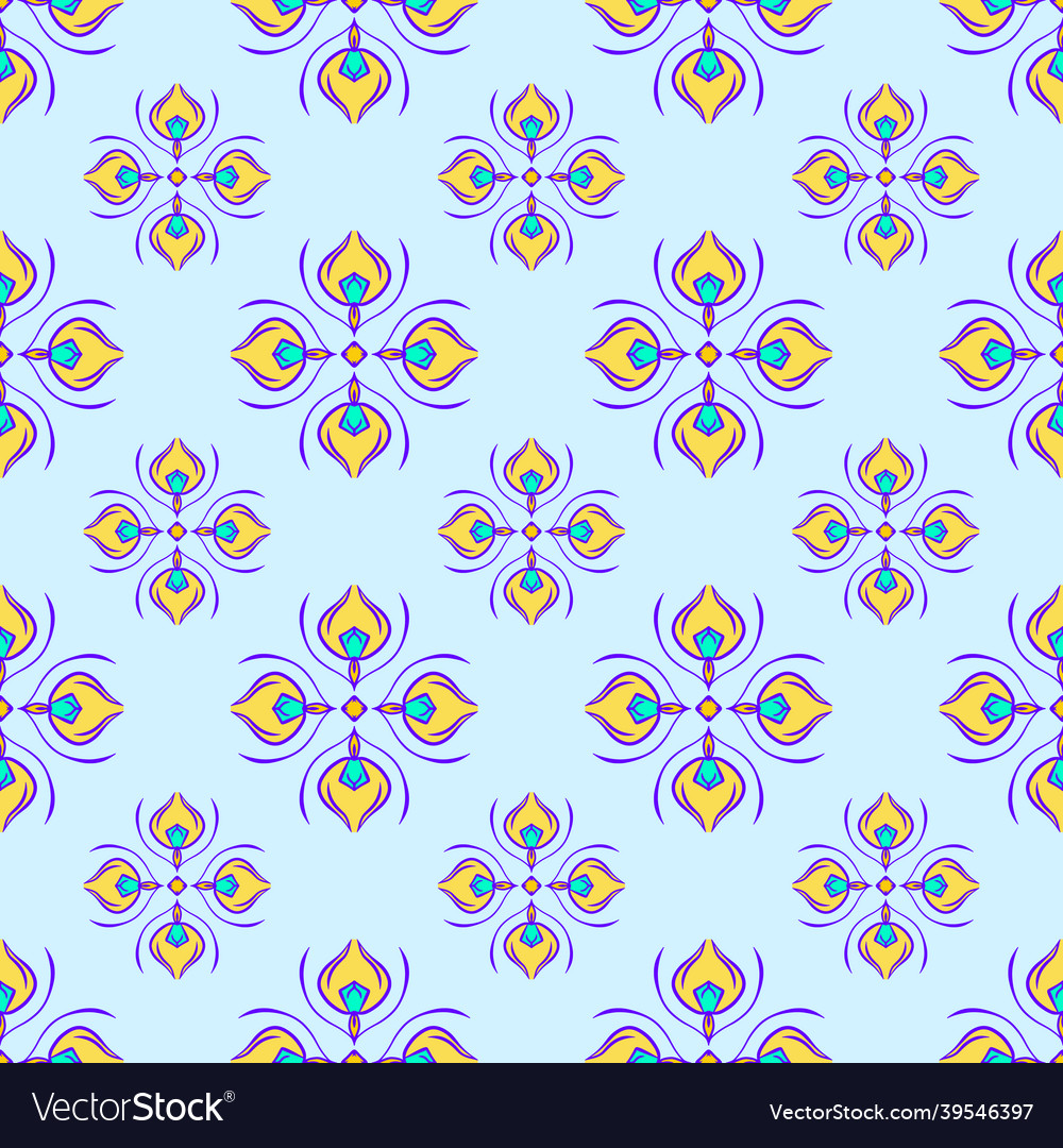 Fabric repeat pattern seamless patterns vector image Fabric repeat pattern seamless patterns