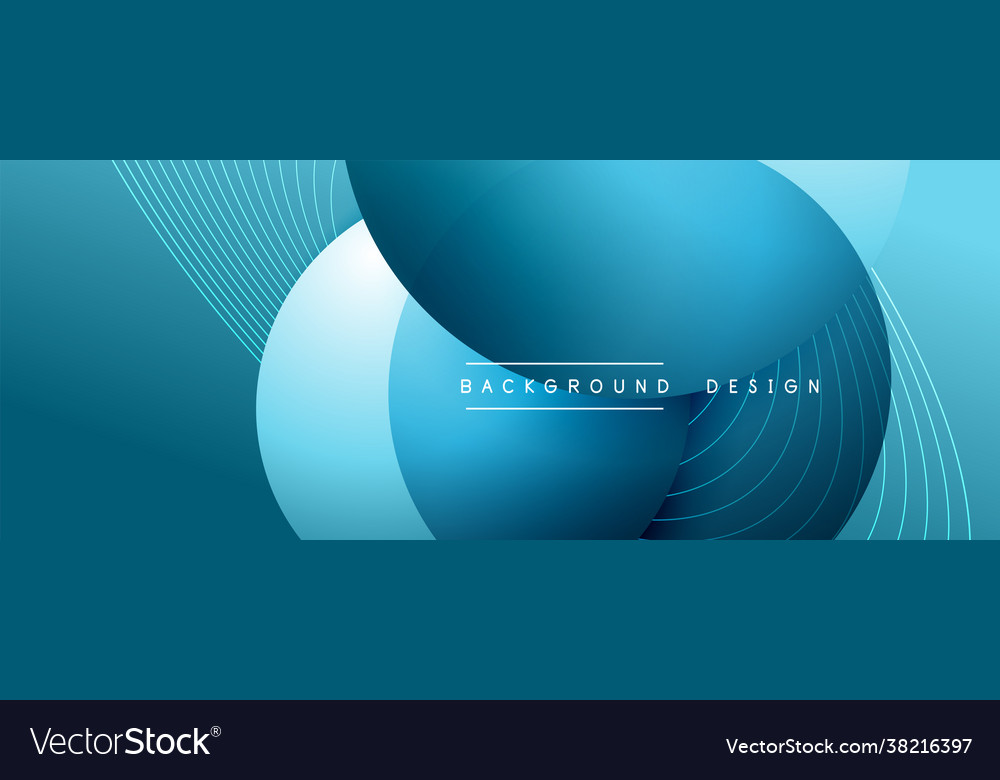 Gradient circles with shadows techno vector image Gradient circles with shadows techno