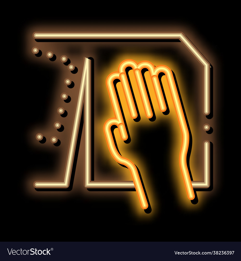 Leatherworker make holes neon glow icon Royalty Free Vector