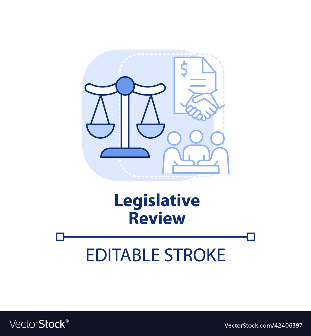 Legislative Review Light Blue Concept Icon Vector Image 7854