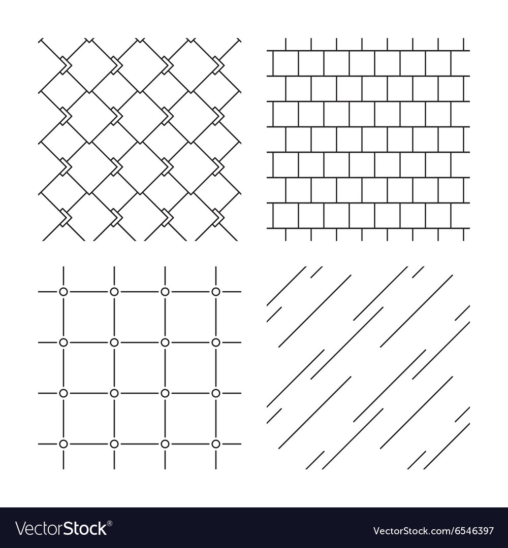 Mosaic diagonal lines and grid textures