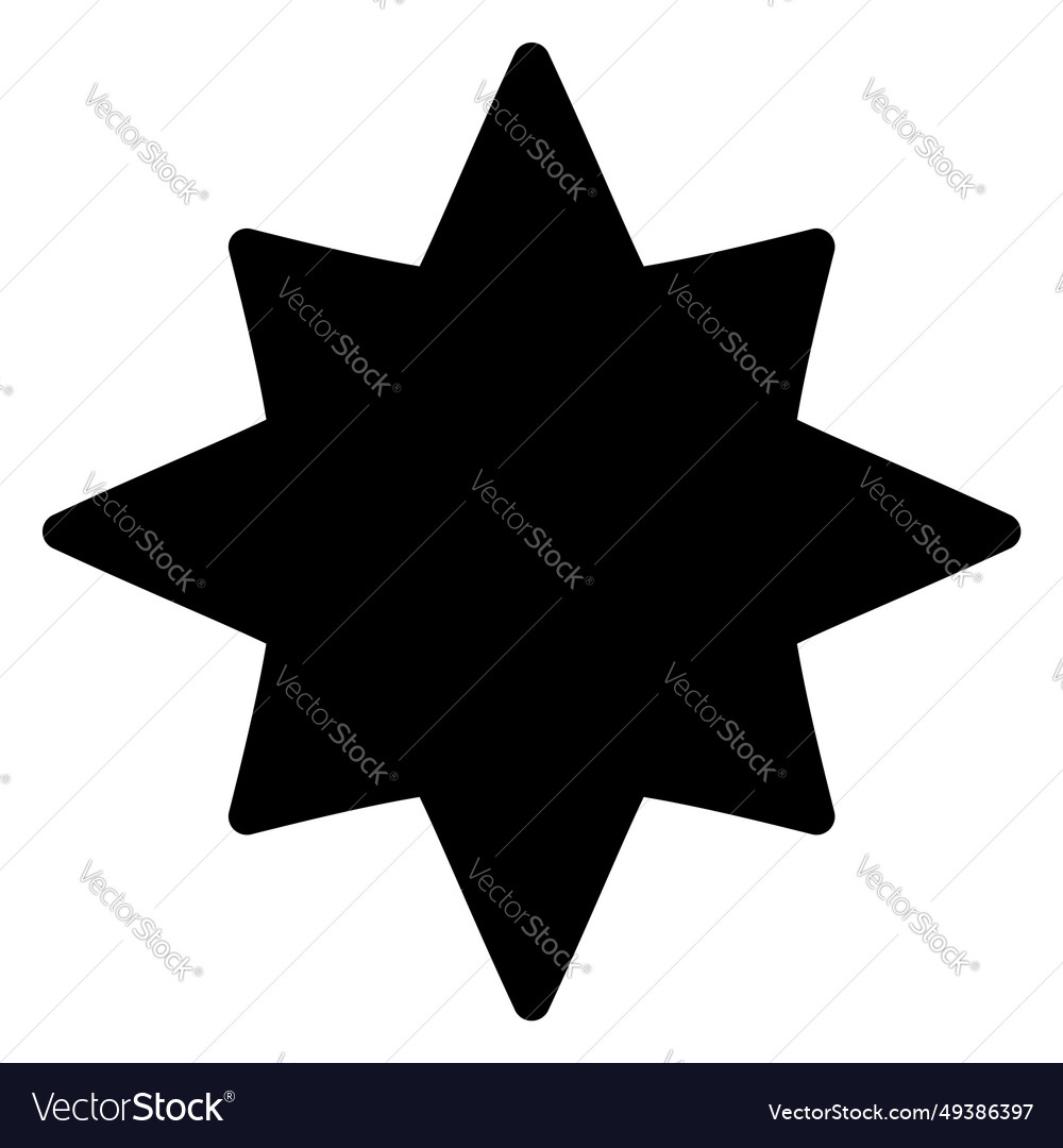 Multi pointed star design element Royalty Free Vector Image