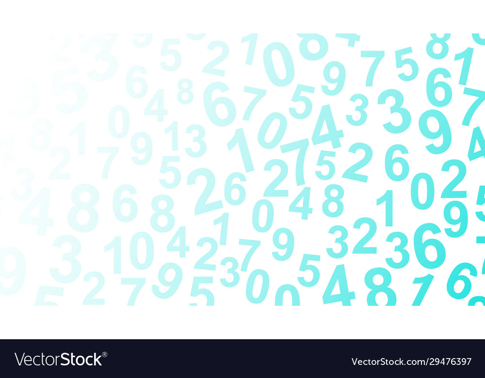 On a white background are different numbers vector image On a white background are different numbers