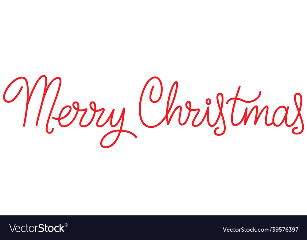 Red letters merry christmas greeting card template